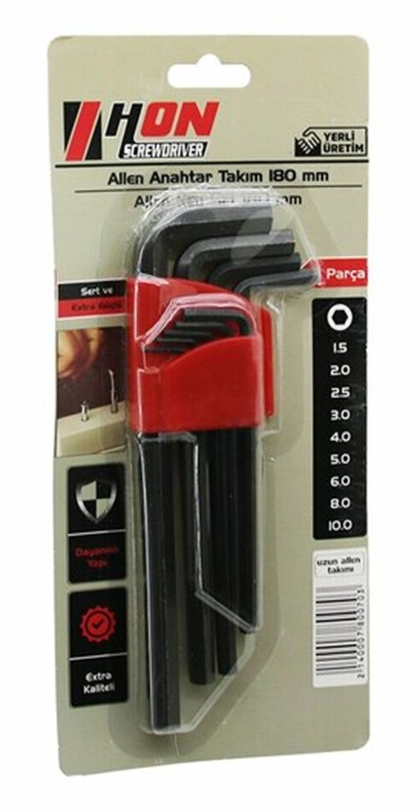 Hon Alyan Anahtar Takımı 180 mm 9 Parça