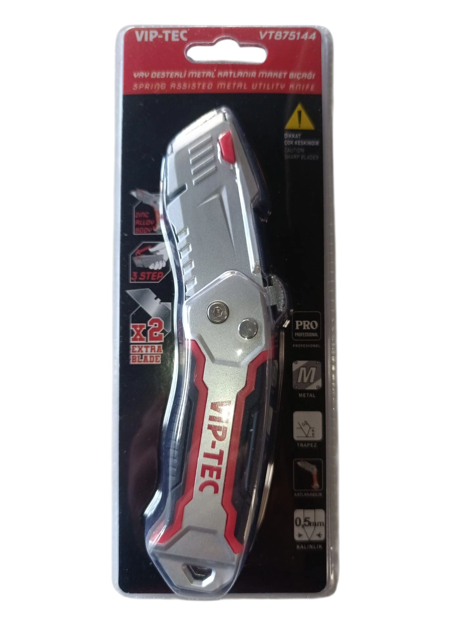 VIP-TEC VT875144 Metal Katlanır Maket Bıçağı 