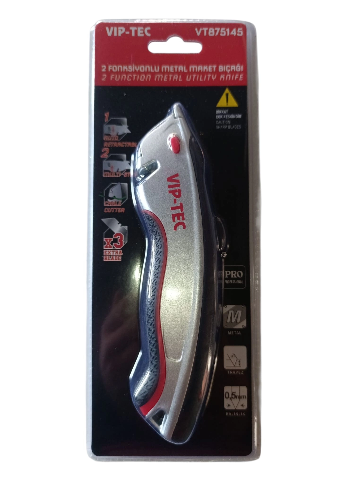 VIP-TEC VT875145 2 Fonksiyonlu Metal Maket Bıçağı
