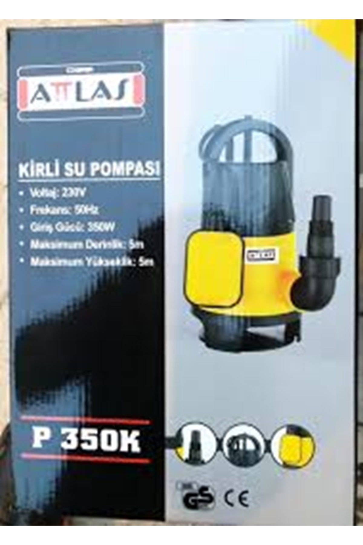 Attlas WP 350 K Plastik Gövdeli Kirli Su Pompası A0801017