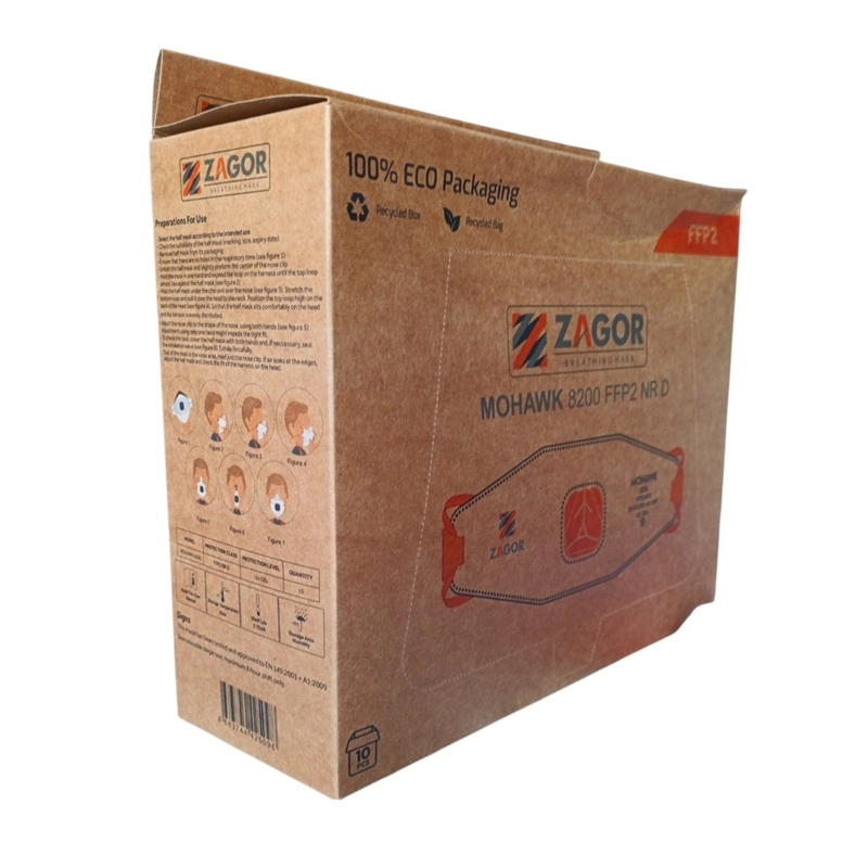 Zagor Mohawk 8200 FFP2 NR D Toz Maskesi (10’lu Kutu)