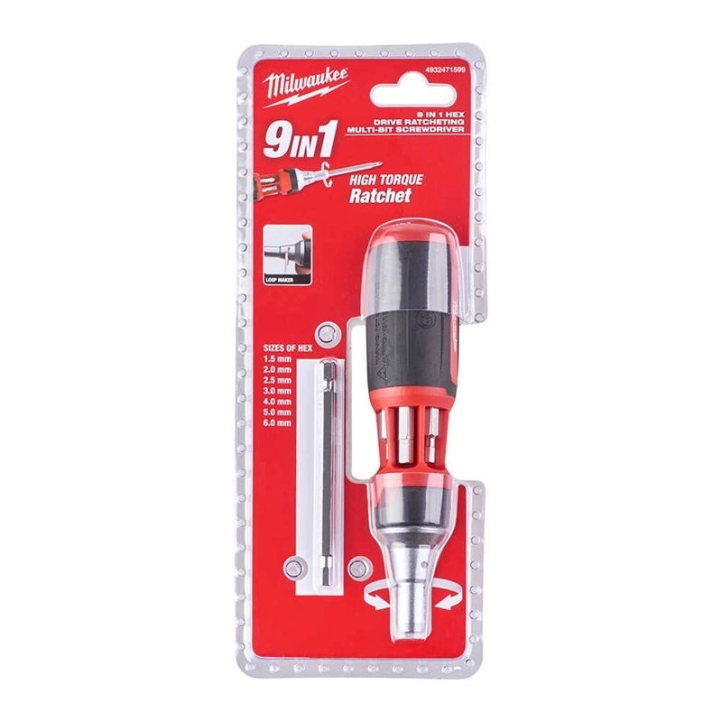 Milwaukee 9 in 1 Cırcırlı Tornavida - T4932471599