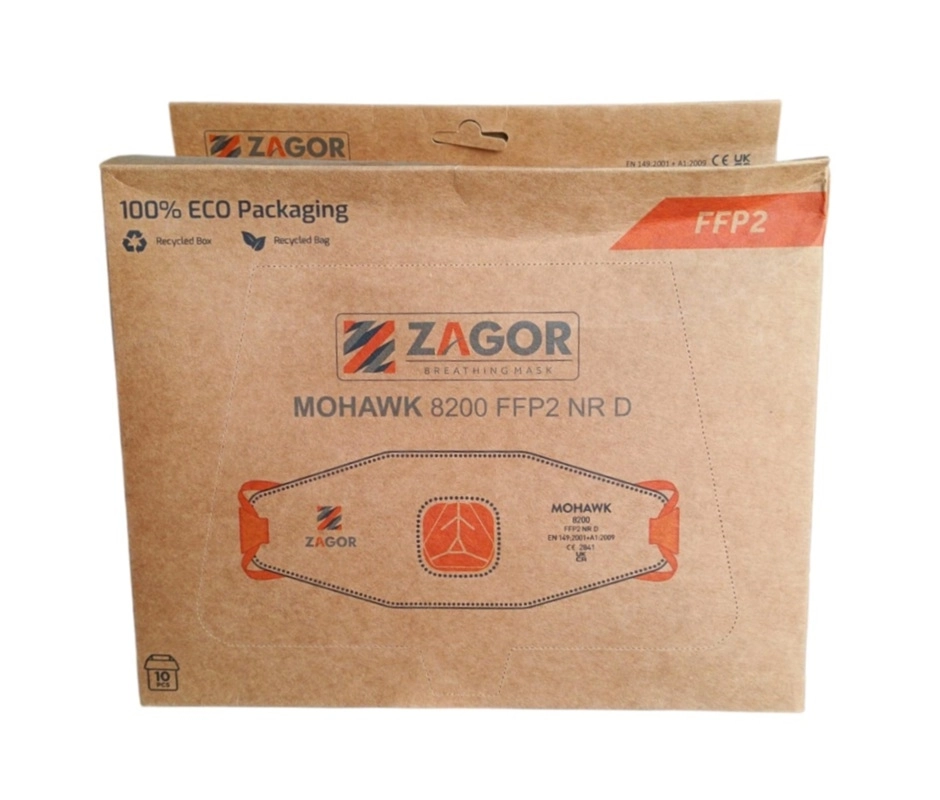 Zagor Mohawk 8200 FFP2 NR D Toz Maskesi (10’lu Kutu)