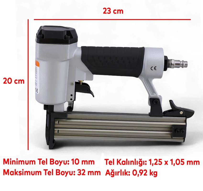Uno F32 Havalı Hafif Başlı Çivi Tabancası 10-32 mm