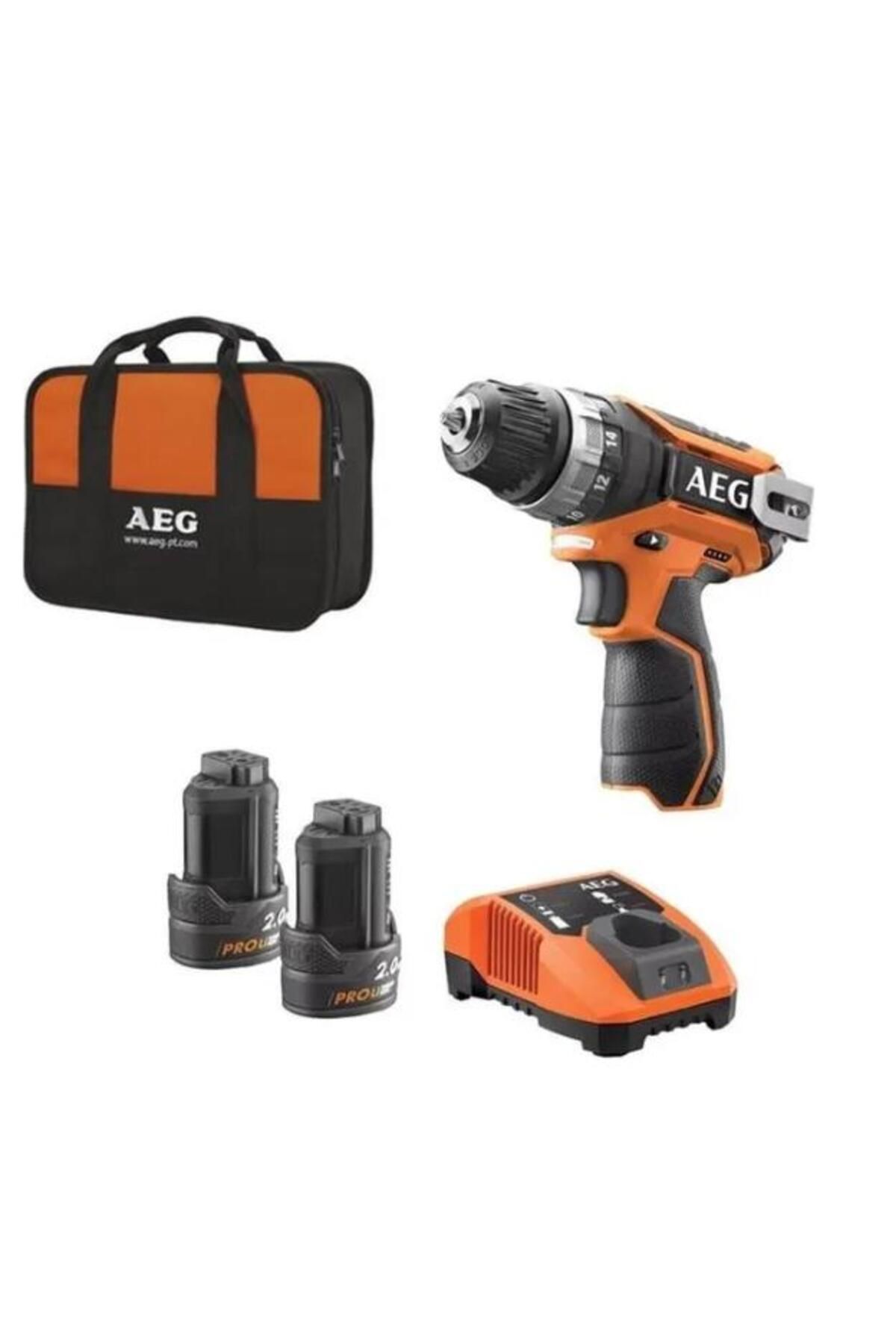 AEG BS 12 C2 LI Akülü Matkap (2x12V 2.0 AH) T4935448465