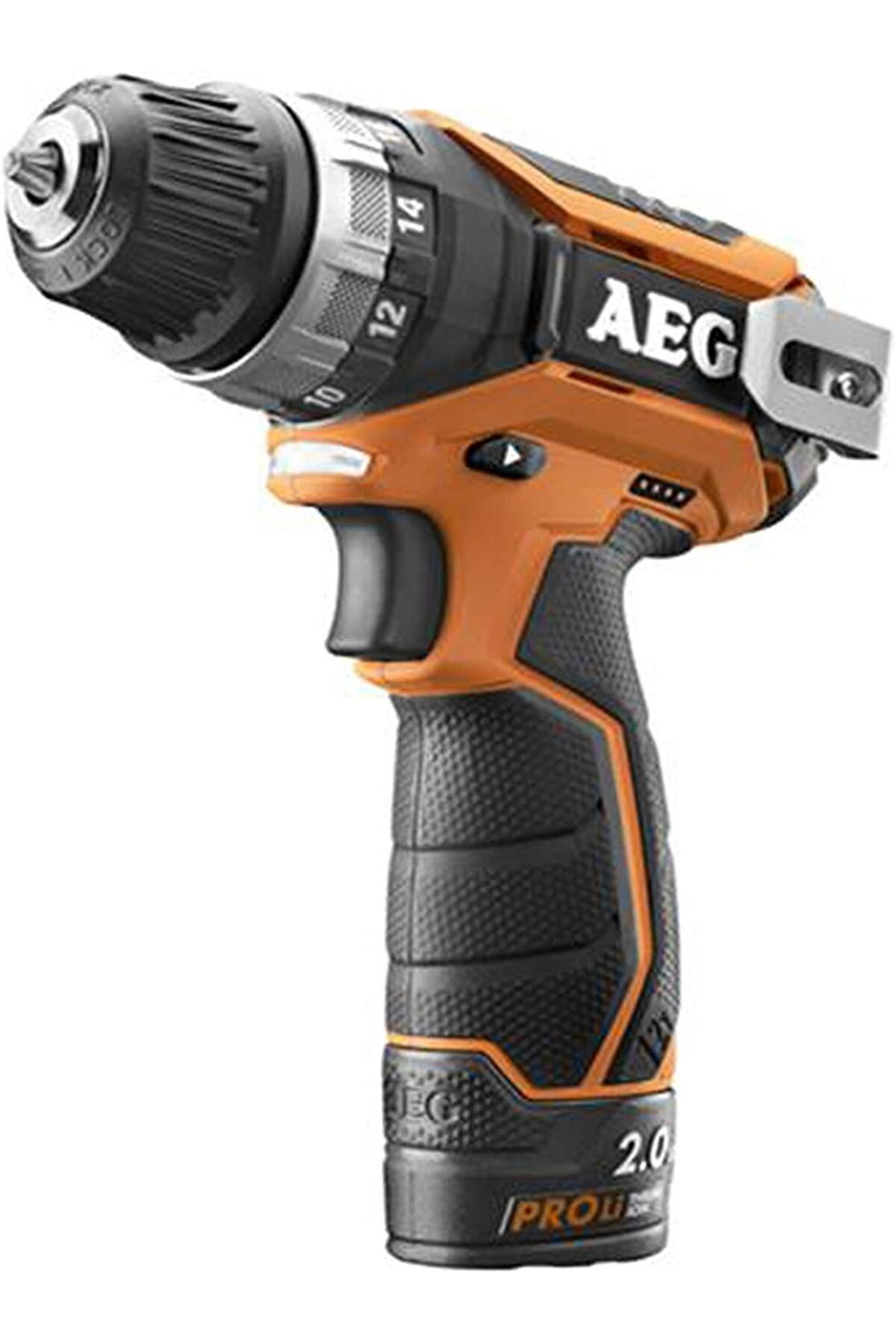 AEG BS 12 C2 LI Akülü Matkap (2x12V 2.0 AH) T4935448465