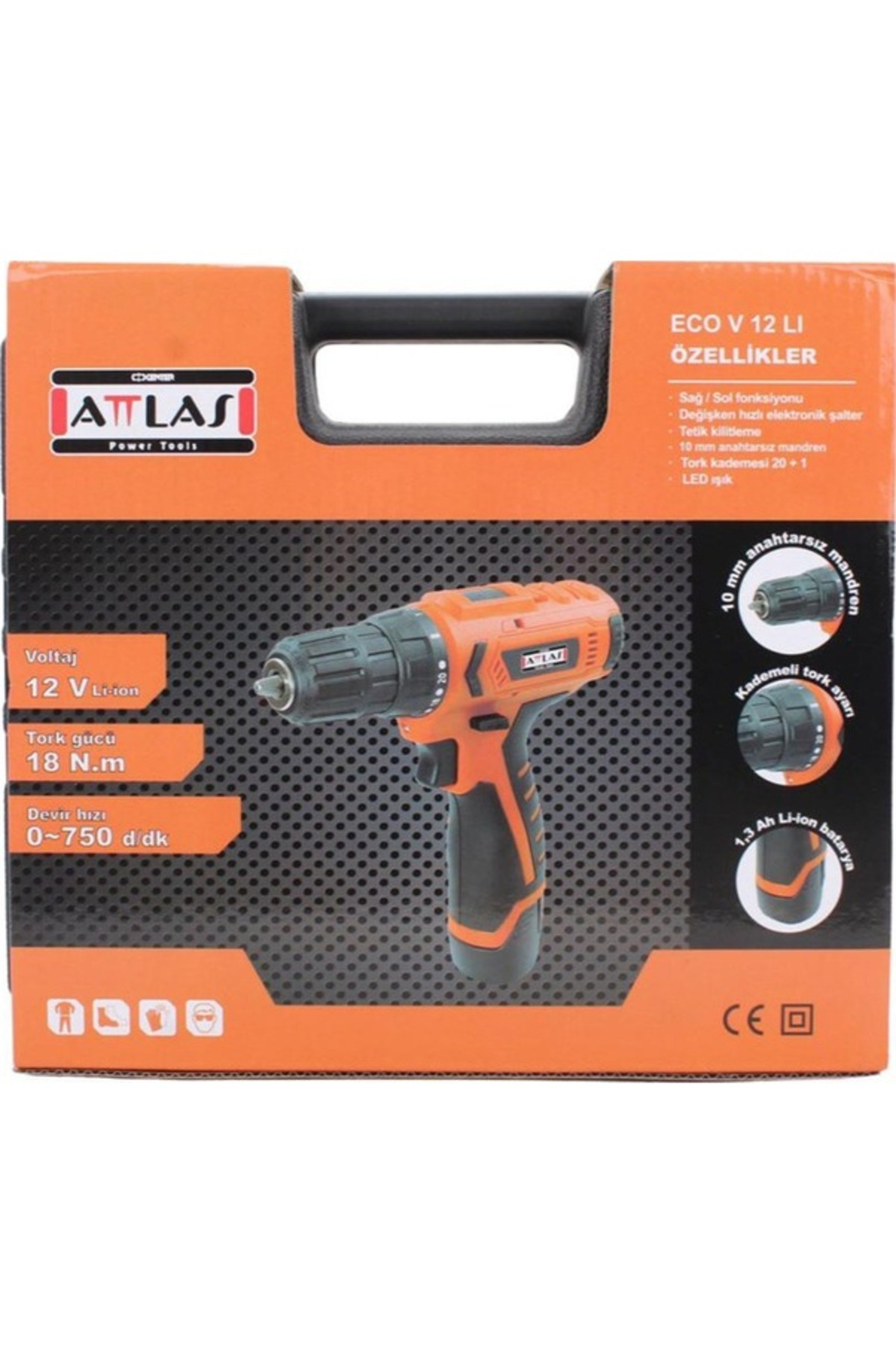 Attlas ECO V 12-2 LI Çift Li-Ion Bataryalı Matkap A0104063