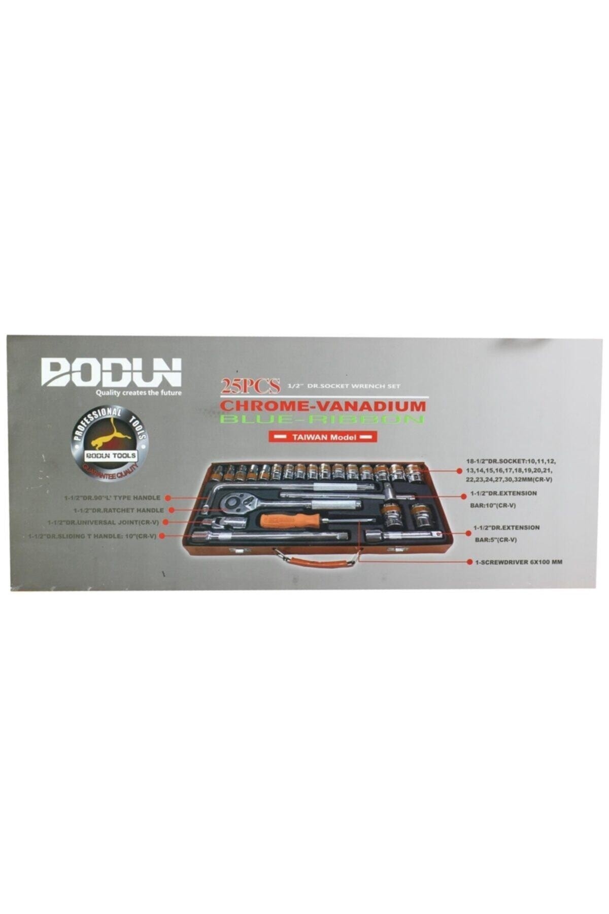 25 Parça Lokma Takımı – Tornavida + Uzatma + Cırcır – 1/2’’ – 6 Köşe