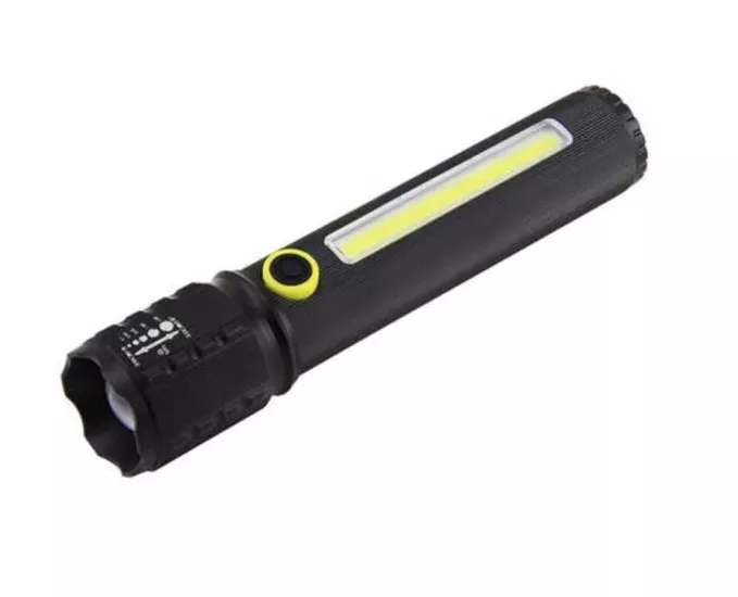 Panther PT-4172 USB Şarjlı El Feneri P50+COB LED Plastik Kutulu