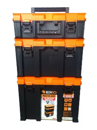ER10 3’lü Master Case Tekerlekli Takım Çantası Seti