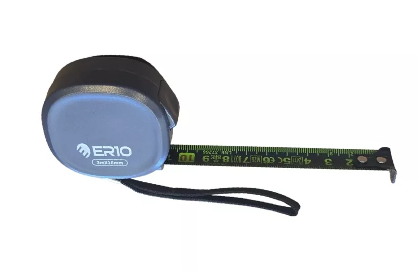 ER10 Şerit Metre Antrasit Autostop 3mx16mm
