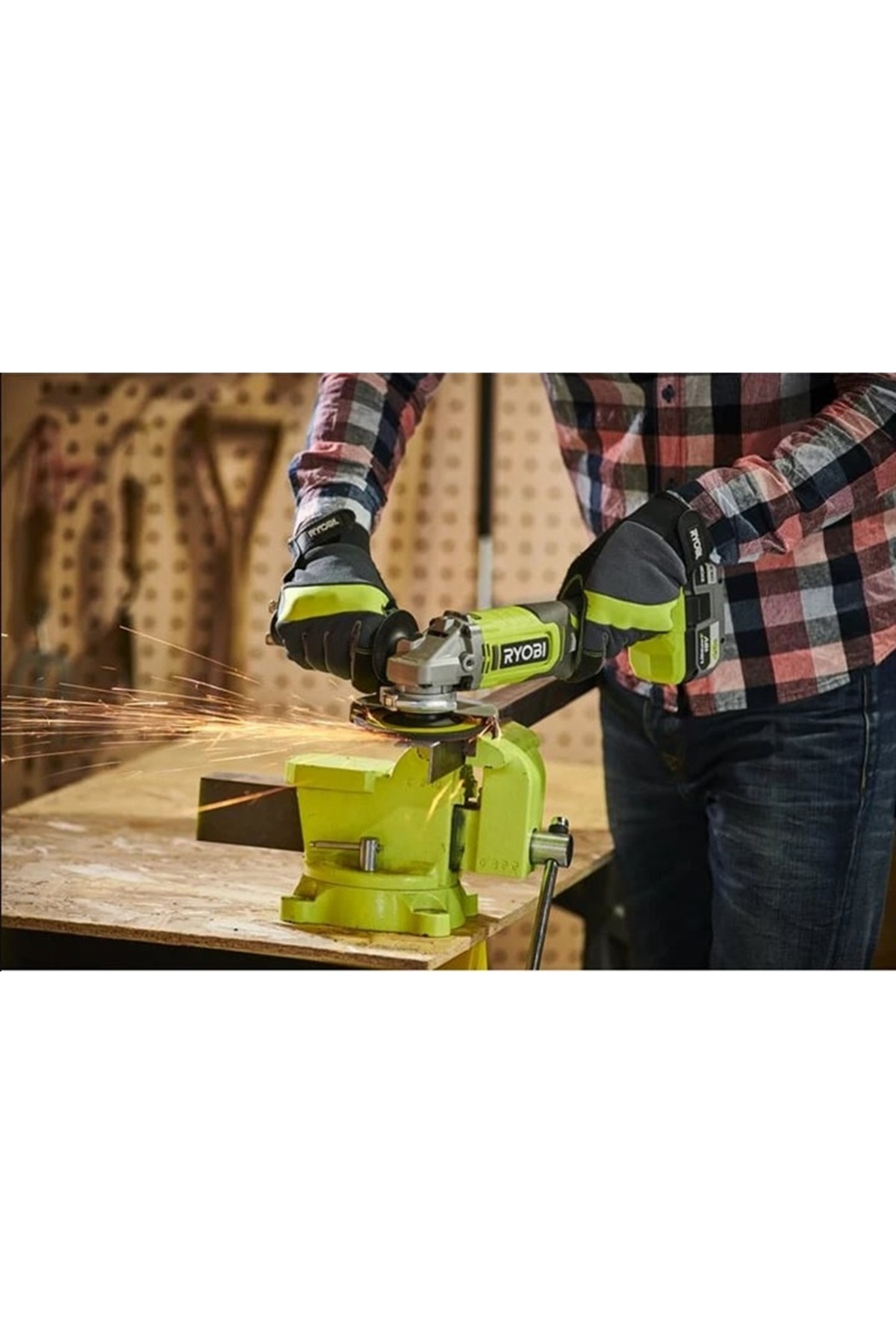 Ryobi RAG18125-1C40S ONE+ Akülü Avuç Taşlama 125 MM T5133005643