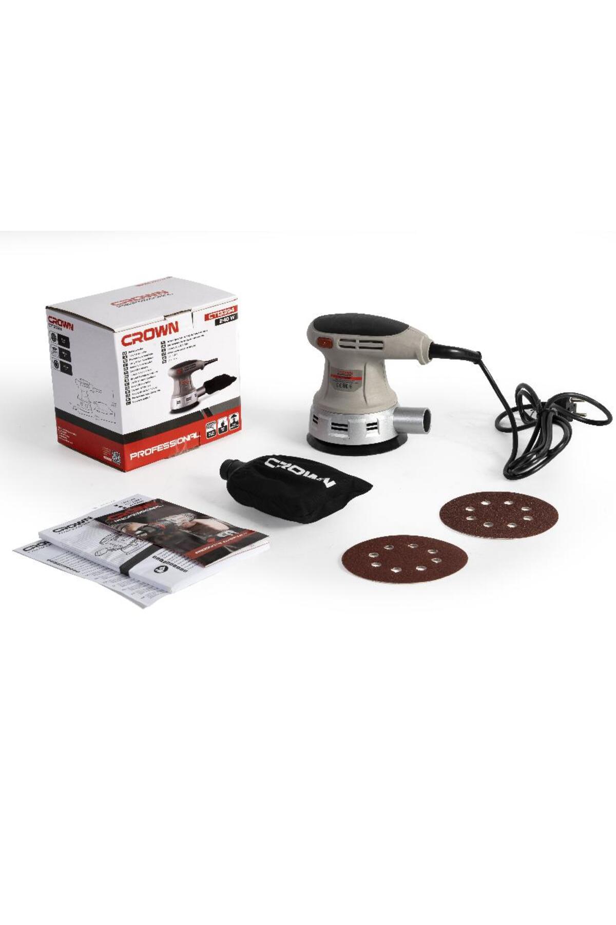 Crown CT13394 240 W Eksantrik Zımpara